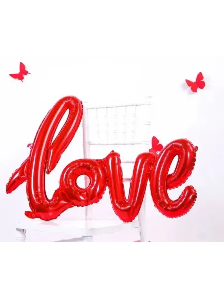 FlexMetal Фольгированный воздушный шар надпись LOVE