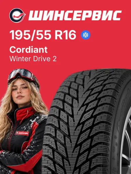 Cordiant Winter Drive 2 Шины зимние 195/55 R16 91T
