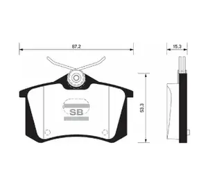 Колодки тормозные дисковые задние AUDI TT (1998-2006), VW GOLF II-VI (1983-2012), RENAULT MEGANE III (2009-2016), SEAT ALTEA (2004-2013)