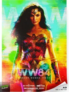 Постер Чудо-женщина: 1984 / Wonder Woman 1984, Галь Гадот, по мотиву фильма, А3 (420х297 мм), Постер Плакат
