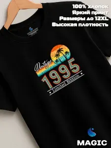 Футболка Всё в цвет Футболка хлопковая Vintage 1995 Limited Edition
