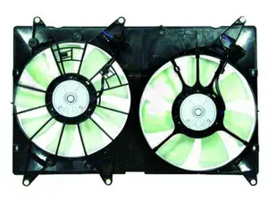 SAT Вентилятор охлаждения радиатора для TOYOTA HARRIER 1997-2003 / KLUGER 2000-2007 в сборе с диффузором (кожухом)