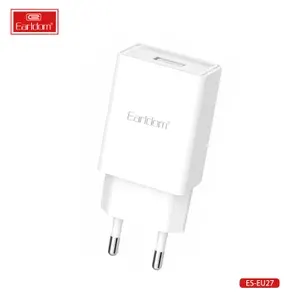 Быстрая зарядка для телефона с USB портом 2.1A / Блок питания Earldom EU27 / Сетевое зарядное устройство / Белая