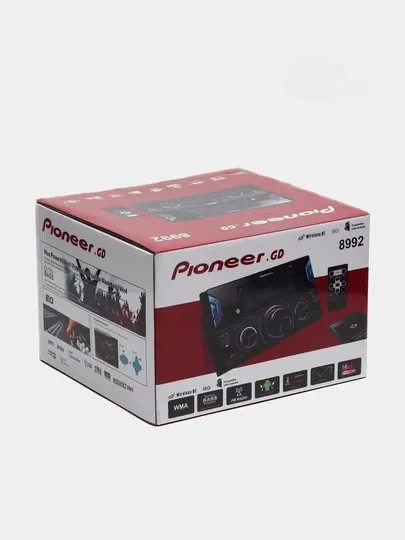 Автомагнитола Pioneer, NOVA 1DIN/2DIN — Bluetooth, USB, AUX, FM Radio, с пультом ДУ