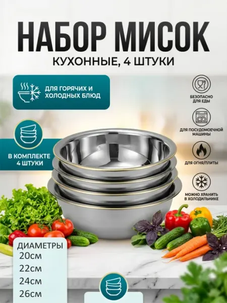 Миски для кухни из нержавеющей стали