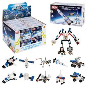 3d конструктор 1Toy Blockformers Покорение космоса 2в1, игрушка-сюрприз, 1 шт.