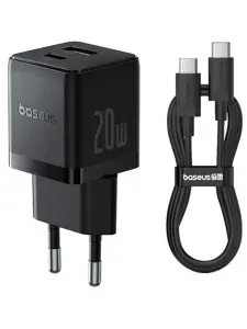 Зарядное устройство Baseus Palm 20W; 1U+1C; черный; кабель USB-C в комплекте