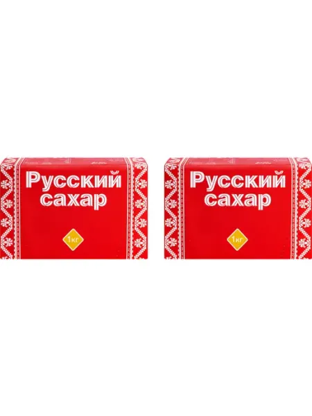 Русский сахар Сахар белый кусковой 1кг, 2уп
