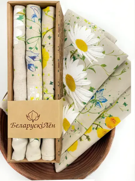 Белорусский лён Белорусский лен. Полотенце кухонное. Набор подарочный
