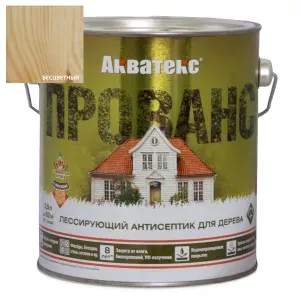 Антисептик лессирующий Акватекс Прованс бесцветный 2.5л