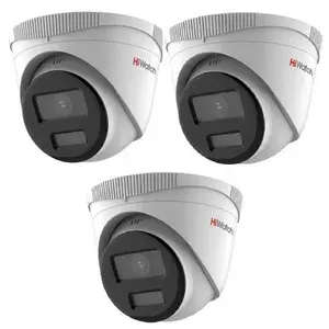 IP камера видеонаблюдения HiWatch IPC-T020(C) (2.8мм) Ecoline уличная 2Мп купольная IP-видеокамера с EXIR-подсветкой до 30м и встроенным микрофоном. Комплект 3 штуки