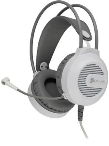 OKLICK Наушники HS-L300G Black черный 2.2м мониторные USB оголовье