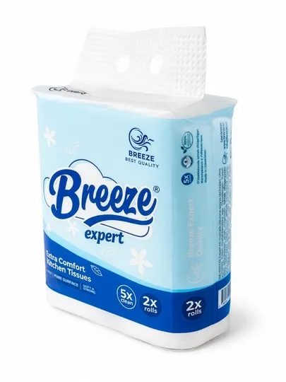 Бумажные полотенца 2-слойные, 2 рулона Premium Breeze Expert