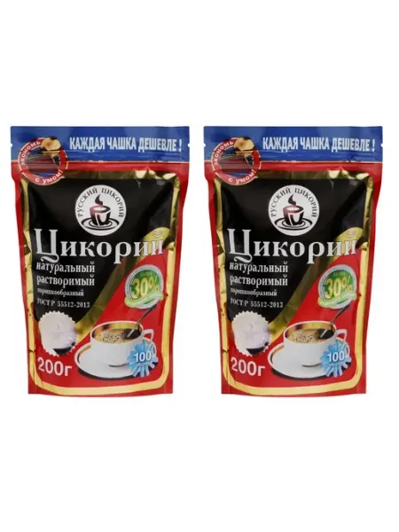 Русский цикорий Цикорий молотый 200 г 2 уп
