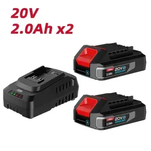 Набор аккумулятор и зарядное устройство Deli Innolink DE-CM20A2E (2 Акб, 20Вх2Ач + ЗУ, Li-ion, совместим ТОЛЬКО с аккумуляторным инструментом Deli)