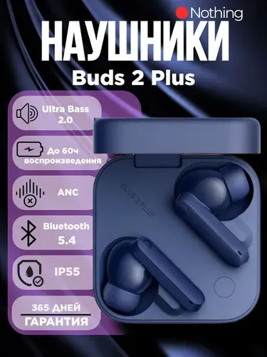 Беспроводные наушники Nothing CMF Buds 2 Plus, B184 Blue (New 2025) (A10600103) с шумоподавлением