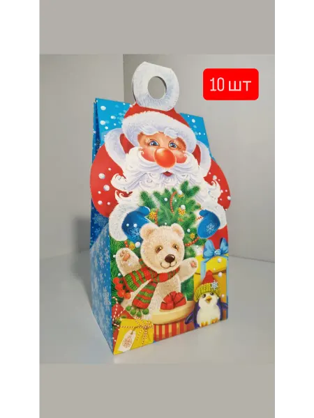 Коробка новогодняя ДЕД МОРОЗ Красный нос 11 5*25*7 5 (10 шт)