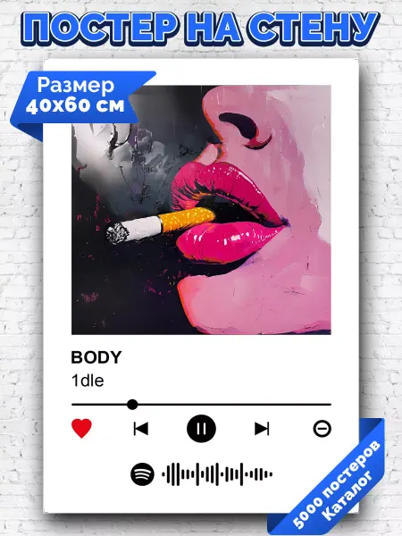 Arthata-spotify постер Спотифай постер Спотифай постер 1dle - BODY 40х60