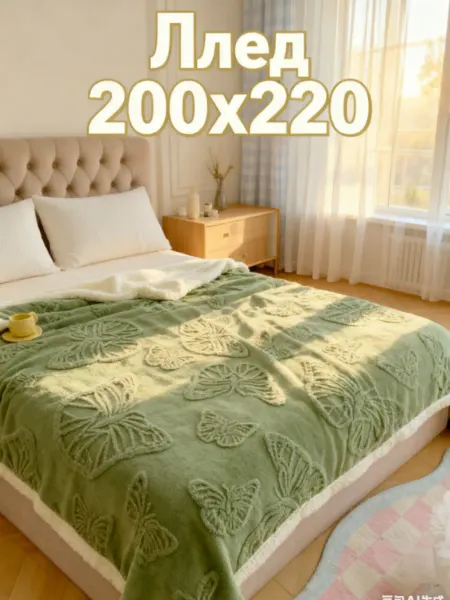 XEXE Плед 200x220 зимний толстый для дивана