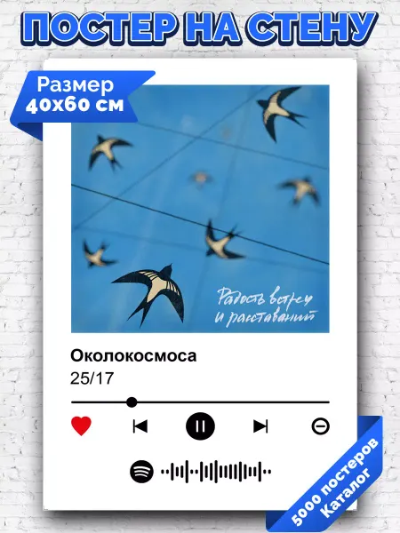 Arthata-spotify постер Спотифай постер Спотифай постер 2517 - Около космоса 40х60