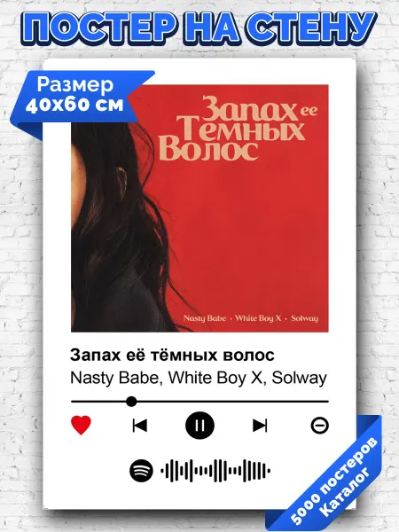 Arthata-spotify постер Спотифай постер Спотифай постер Nasty Babe - Запах ее темных волос 40х60