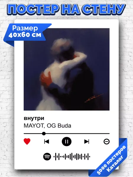 Arthata-spotify постер Спотифай постер Спотифай постер MAYOT OG Buda - внутри 40х60