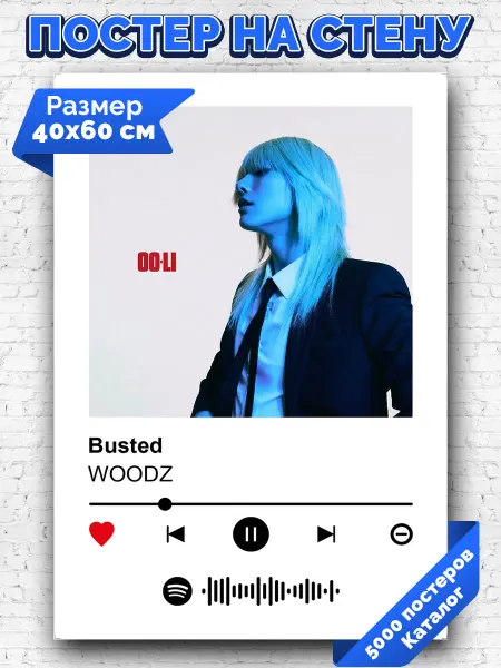 Arthata-spotify постер Спотифай постер Спотифай постер WOODZ - Busted 40х60