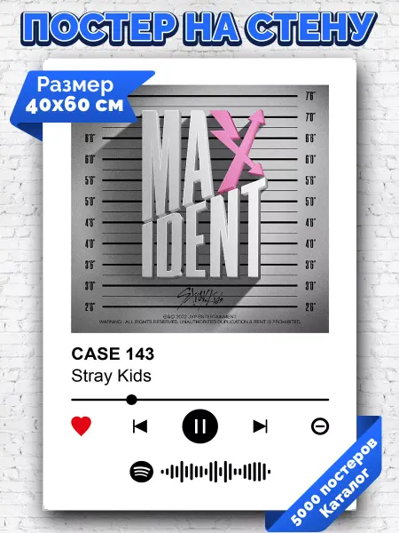 Arthata-spotify постер Спотифай постер Спотифай постер Straykids - case143 40х60