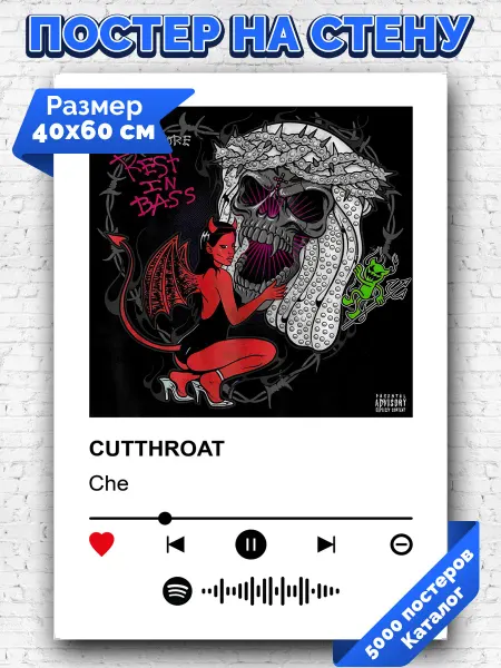 Arthata-spotify постер Спотифай постер Плакат на стену Che - CUTTHROAT 40х60