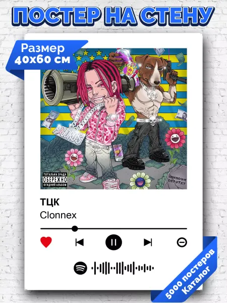 Arthata-spotify постер Спотифай постер Спотифай постер Clonnex - ТЦК 40х60