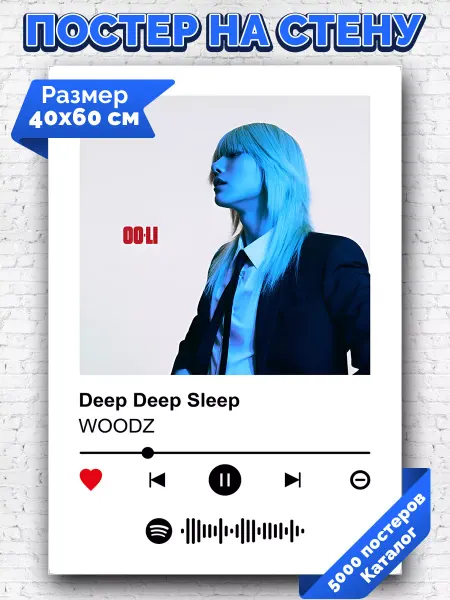 Arthata-spotify постер Спотифай постер Спотифай постер WOODZ - Deep Deep Sleep 40х60