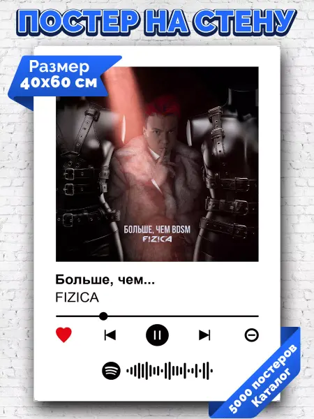 Arthata-spotify постер Спотифай постер Спотифай постер FIZICA - Больше чем 40х60