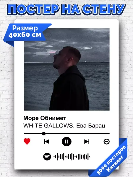 Arthata-spotify постер Спотифай постер Спотифай постер White Gallows - Море обнимет 40х60