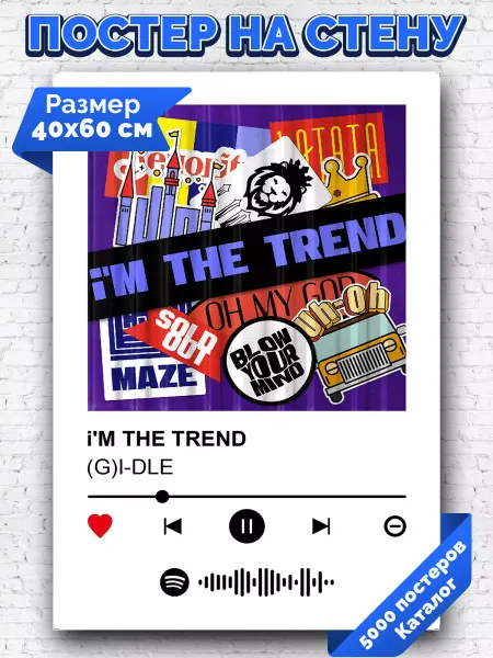 Arthata-spotify постер Спотифай постер Спотифай постер GI-DLE - I m the Trend 40х60