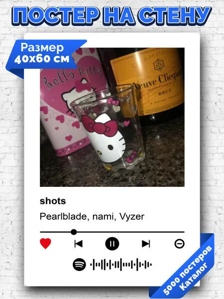 Arthata-spotify постер Спотифай постер Спотифай постер nami Pearlblade vyzer - shots 40х60