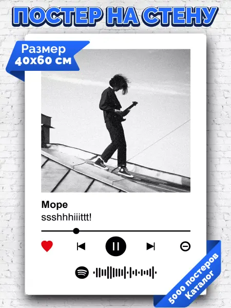 Arthata-spotify постер Спотифай постер Спотифай постер ssshhhiiittt - море 40х60