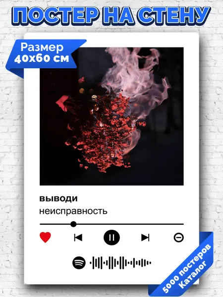Arthata-spotify постер Спотифай постер Спотифай постер неисправность - выводи 40х60