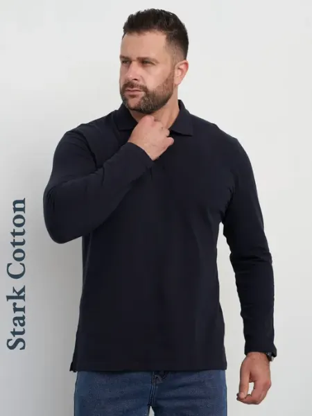 Stark Cotton Поло мужское с длинным рукавом