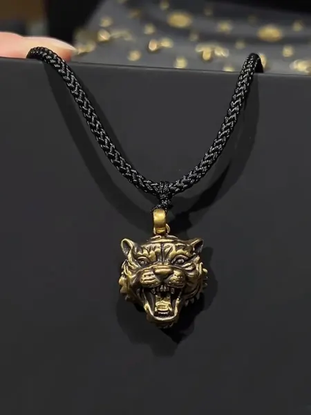 Men's Design Подвеска тигр на веревочке