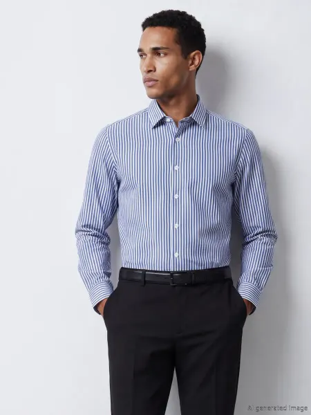 LC Waikiki Мужская рубашка slim fit в полоску