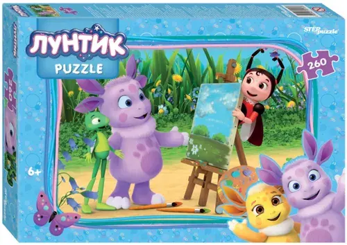 Детский пазл "Лунтик - 2", игра-головоломка паззл для детей, Step Puzzle, 260 деталей
