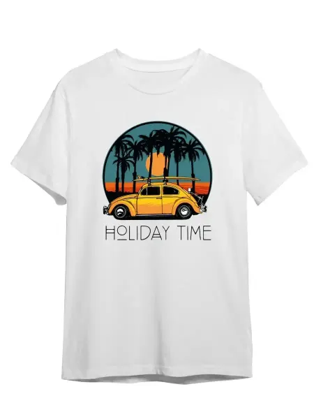 Каждому своё Style Футболка Holiday Time Автомобиль Пальмы Закат Летний Мерч