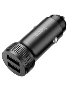 Автомобильное зарядное устройство Hoco Z49, 2.4А, 2USB, черный / зарядка в прикуриватель