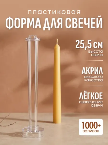Nirava-Candle Форма для античных свечей пластиковый молд 2,2x25,5 см