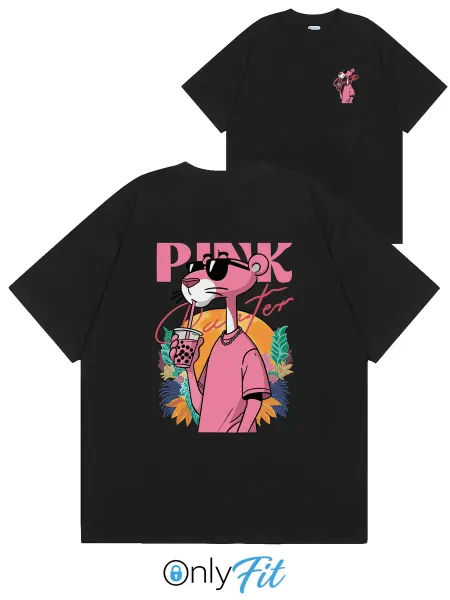 OnlyFit Футболка хлопок оверсайз Pink Panther розовая пантера y2k