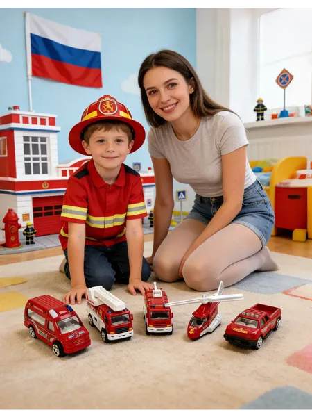 Игрушка пожарная металлическая набор для детей