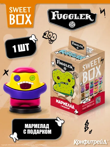 Конфитрейд Свитбокс Fuggler игрушки 3Д или 2Д с мармеладом, 1 шт