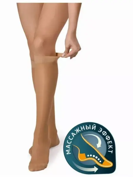 B.Well Гольфы компрес.прозрачные,2класс компрес.JW-121(3 Natural)