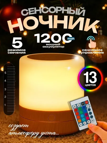 Ночник детский прикроватный подарок на НГ