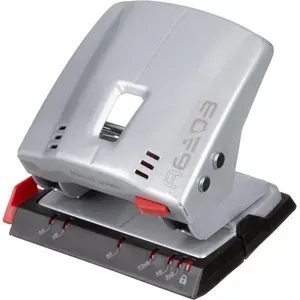 Дырокол ADVANCED металл эргоном,30/35л,2 отв,с линейкой,серебристый 630310